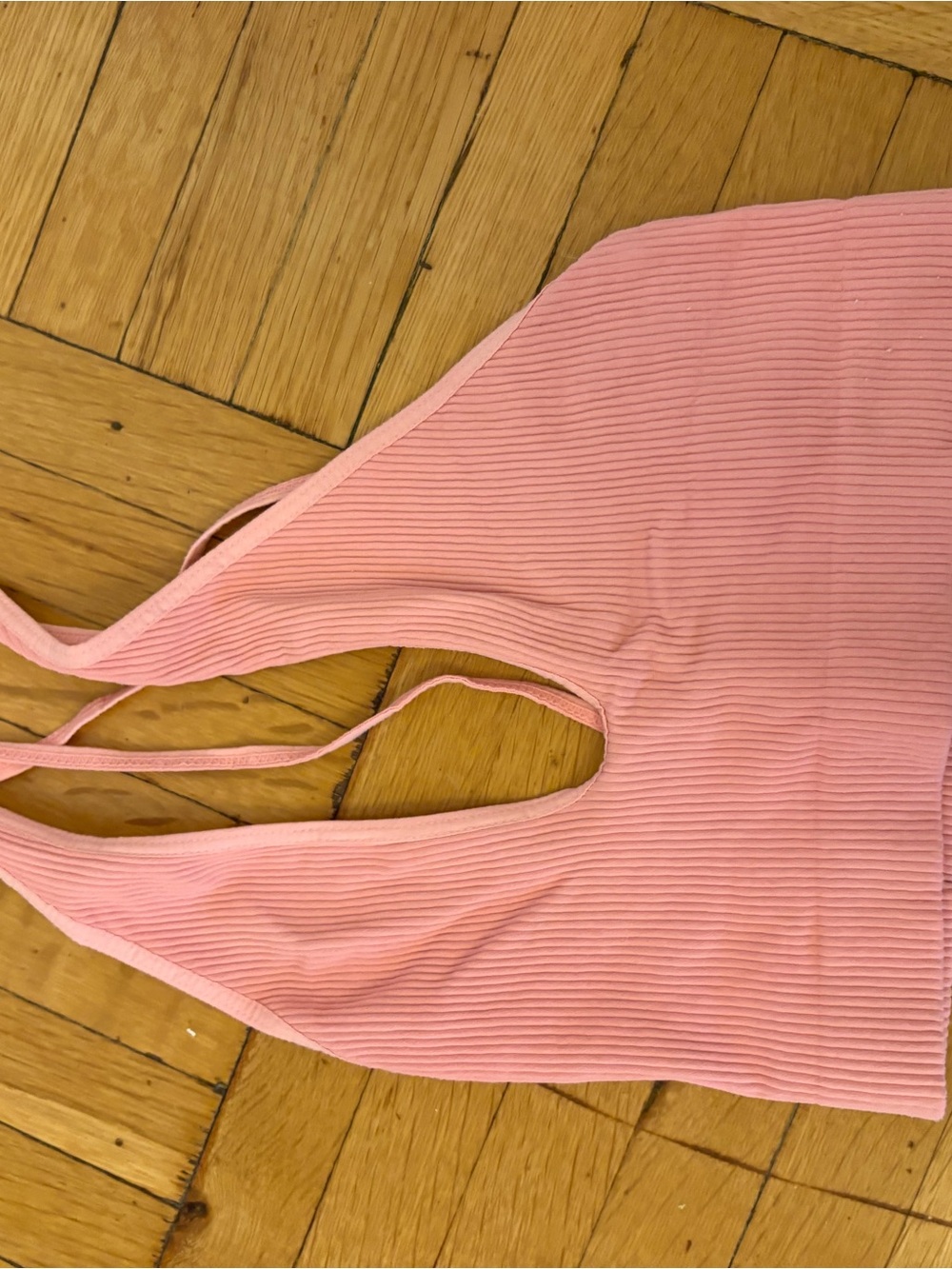 Free People Ribbed Pink Tank Top